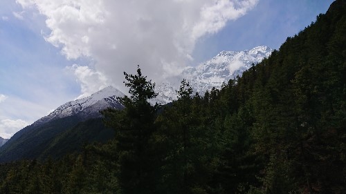 A famous mountain in the Himalayas that looks like a face when covered in snow